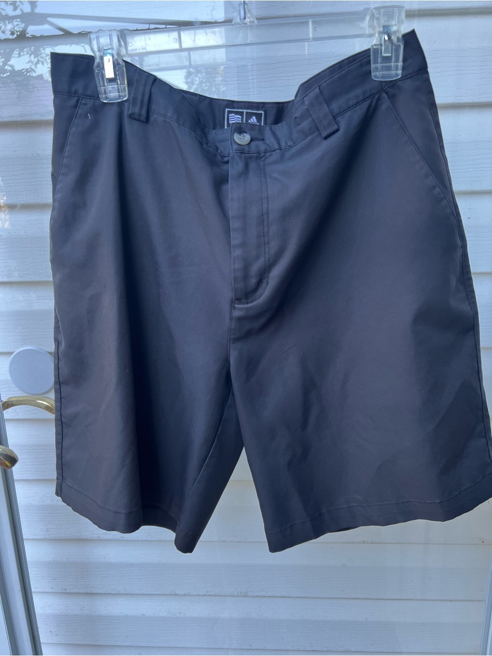 adidas Men's Black Flat-Front Performance Shorts